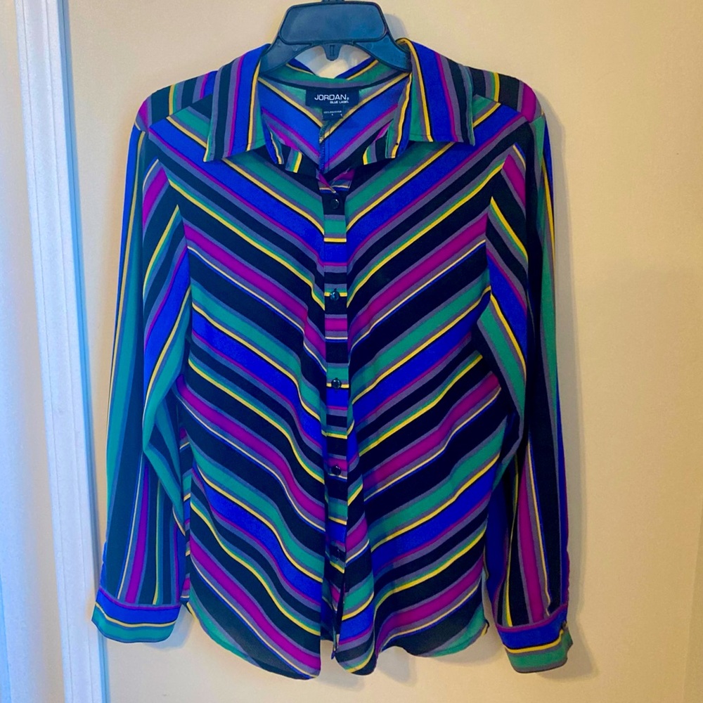 Striped Multicolored Vintage Blouse